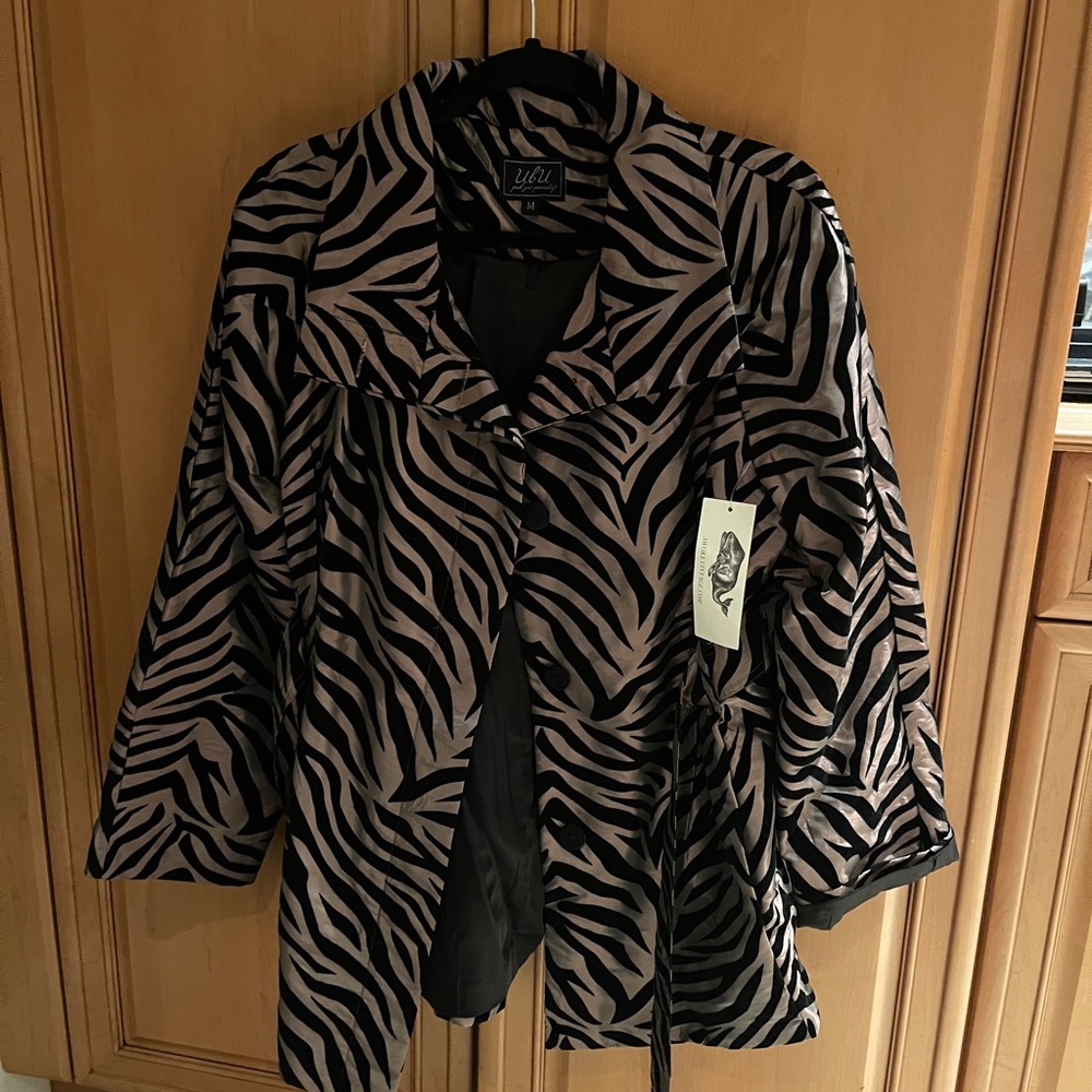 Vintage Zebra Trench Coat
